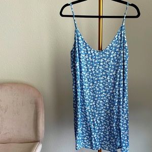 Reformation Marlowe dress in Azzuro